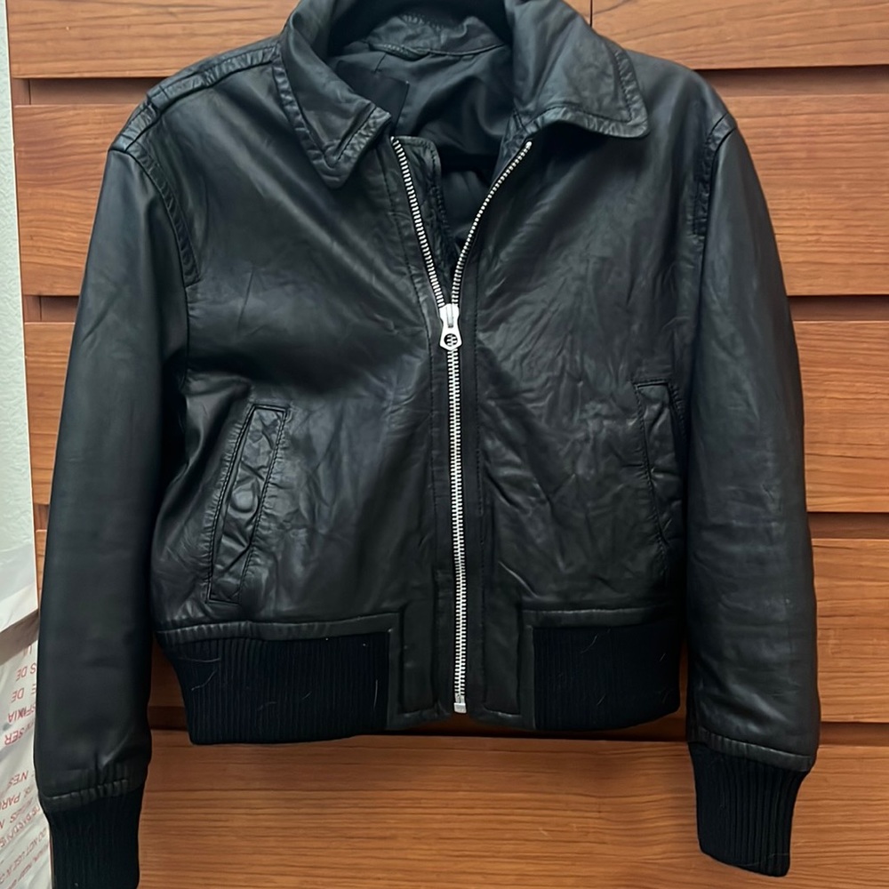 Madewell Genuine Leather Bomber Jacket